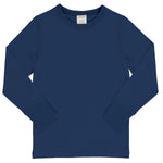 Maxomorra Solid Navy Top Longsleeve