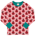 Maxomorra Ladybug Pink Top Longsleeve