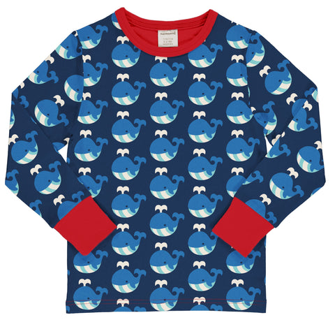Maxomorra Whale Top Longsleeve