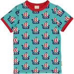 Maxomorra Viking Ship Top Shortsleeve