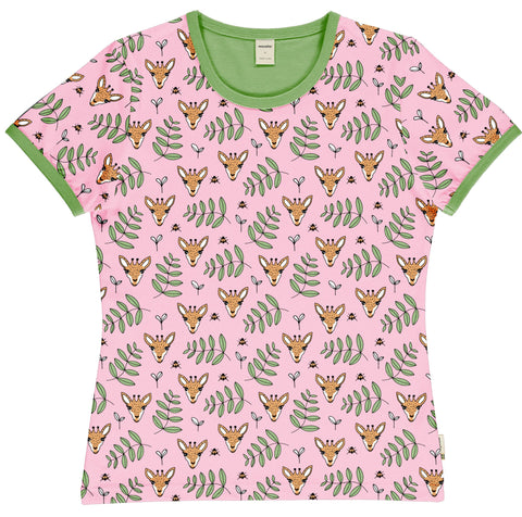 Meyaday Giraffe Gardens Top Shortsleeve Woman