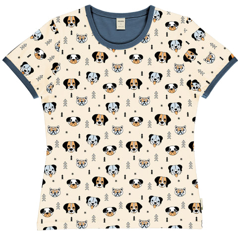 Meyaday Happy Dogs Top Shortsleeve Woman