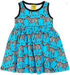 Duns Zebra Turquoise Dress Sleeveless Twirly