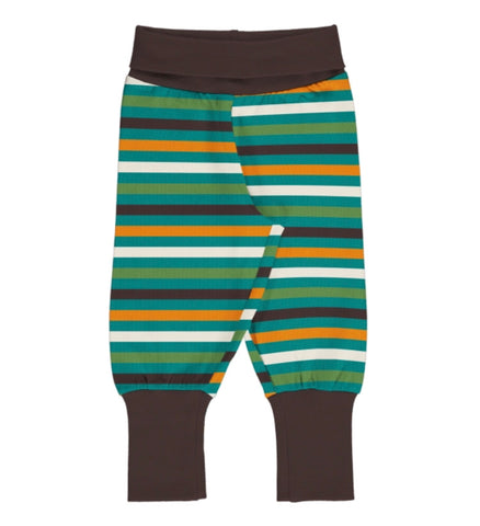 Maxomorra Stripe Lagoon Ribpants