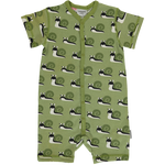 Maxomorra Snail Rompersuit Button Shortsleeve