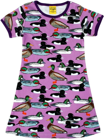 Duns Duck Violet Mummy Dress A-line Shortsleeve