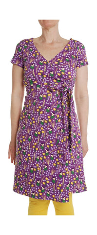 Duns Meadow Purple Wrap Dress Mummy Shortsleeve
