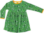 Duns Snowdrop Green Longsleeve twirly dress.