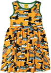 Duns Duck Mustard Dress Twirly Skirt Sleeveless
