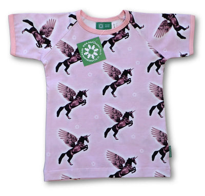 Naperonuttu Unicorn Light pink shortsleeve T-shirt